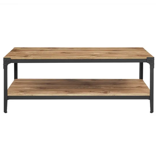 Kirkland's Home Barnwood Angle Iron Coffee Table- Coffee Tables