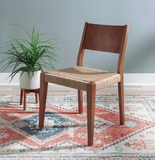 Kirkland's Home Basketweave Wood Dining Chairs, Set Of 2- Dining Chairs