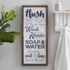Kirkland's Home Bathroom Rules Typography Wall Plaque- Wall Quotes & Signs
