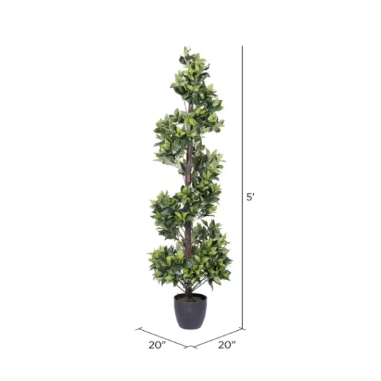 Kirkland's Home Bay Leaf Spiral Potted Tree, 60 In.- Trees & Topiaries