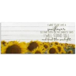 Kirkland's Home Be Like A Sunflower Canvas Art Print- Wall Quotes & Signs
