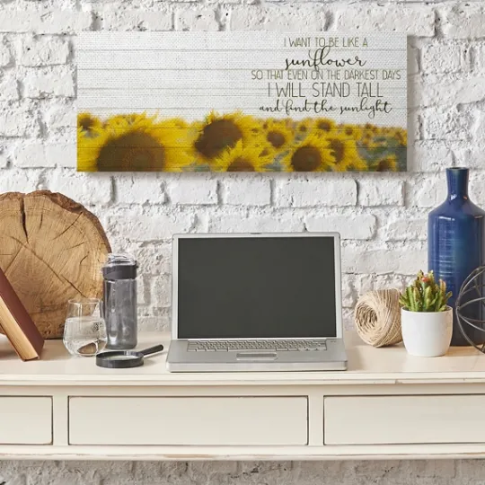 Kirkland's Home Be Like A Sunflower Canvas Art Print- Wall Quotes & Signs