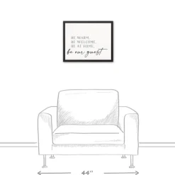 Kirkland's Home Be Warm Be Welcome Framed Canvas Art Print- Wall Quotes & Signs