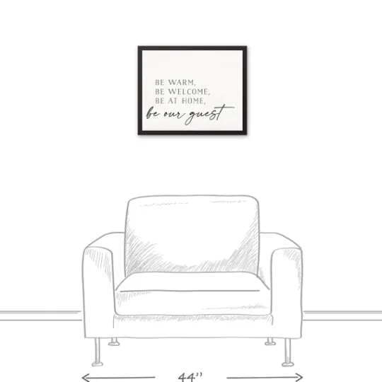Kirkland's Home Be Warm Be Welcome Framed Canvas Art Print- Wall Quotes & Signs