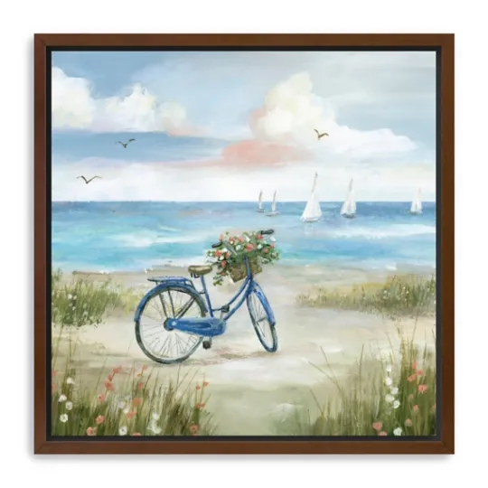 Kirkland's Home Beach Bike Bliss Framed Canvas Art Print- Framed Art