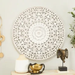 Kirkland's Home Beaded Floral Medallion Wall Plaque- Wall Plaques