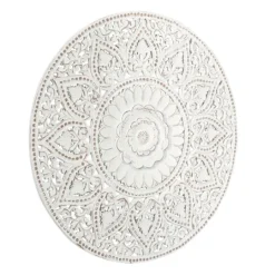 Kirkland's Home Beaded Floral Medallion Wall Plaque- Wall Plaques