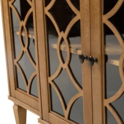 Kirkland's Home Becky Acorn Wood 4-Door Sideboard- Cabinets & Sideboards