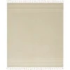 Kirkland's Home Beige And White Stripes Cotton Throw- Blankets & Throws
