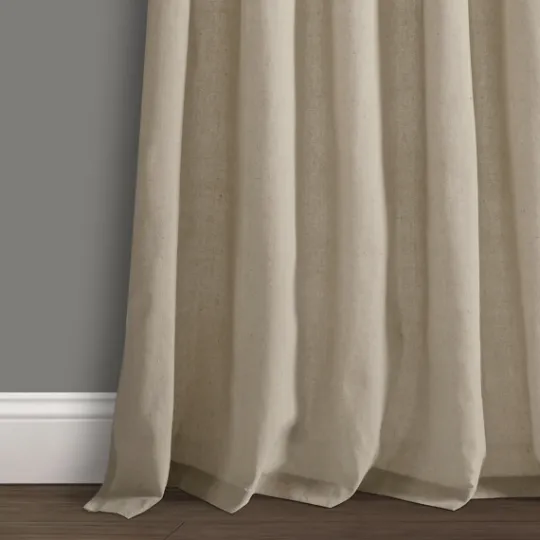 Kirkland's Home Beige Burlap Knotted Curtain Panel Set, 108 In.- Curtains & Drapes
