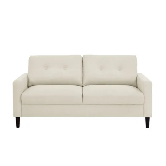 Kirkland's Home Beige Button Tufted Sofa- Sofas & Loveseats