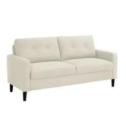 Kirkland's Home Beige Button Tufted Sofa- Sofas & Loveseats