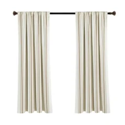 Kirkland's Home Beige Farmhouse Stripe Curtain Panels, Set Of 2- Curtains & Drapes