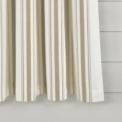 Kirkland's Home Beige Farmhouse Stripe Curtain Panels, Set Of 2- Curtains & Drapes