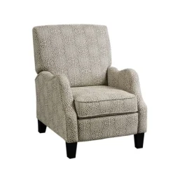 Kirkland's Home Beige Pattern Liam Push-Back Recliner- Accent Chairs
