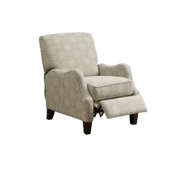 Kirkland's Home Beige Pattern Liam Push-Back Recliner- Accent Chairs
