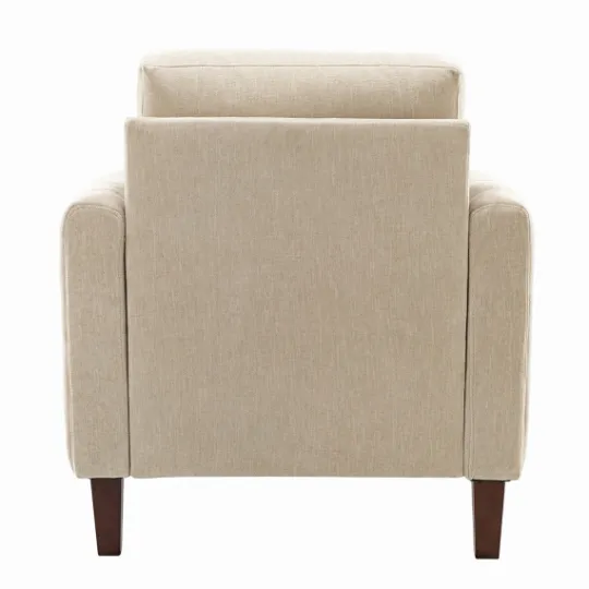 Kirkland's Home Beige Velvet Channel Stitch Accent Chair- Accent Chairs