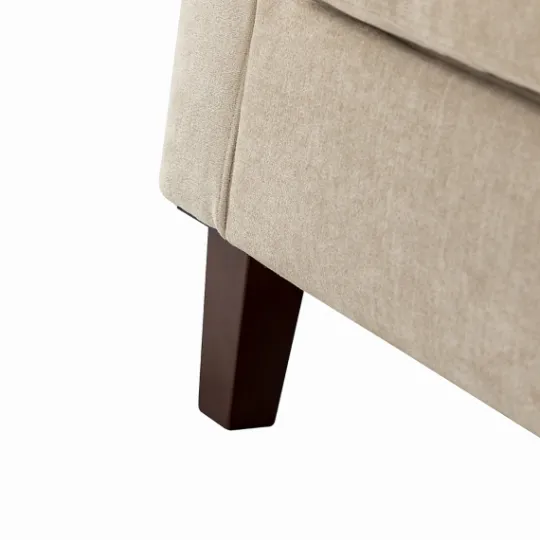 Kirkland's Home Beige Velvet Channel Stitch Accent Chair- Accent Chairs
