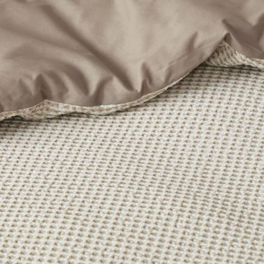 Kirkland's Home Beige Waffle Weave 3-Pc. Queen Duvet Cover Set- Duvets