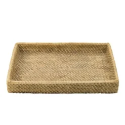 Kirkland's Home Beige Woven Cement Tray- Decorative Trays