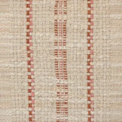 Kirkland's Home Beige Woven Red Stripes Lumbar Pillow- Pillows