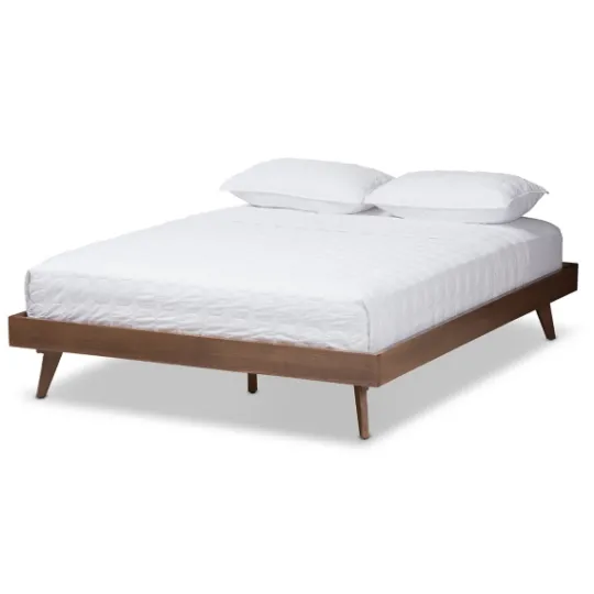 Kirkland's Home Benjamin Walnut Tapered Leg King Bed Frame- Beds & Headboards