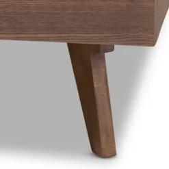 Kirkland's Home Benjamin Walnut Tapered Leg King Bed Frame- Beds & Headboards