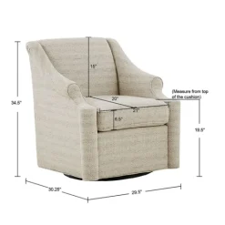 Kirkland's Home Benton Swivel Glider Accent Chair- Accent Chairs