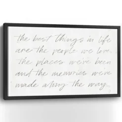 Kirkland's Home Best Things Framed Canvas Art Print, 38X26 In.- Wall Quotes & Signs