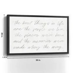 Kirkland's Home Best Things Framed Canvas Art Print, 38X26 In.- Wall Quotes & Signs