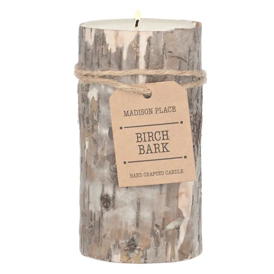 Kirkland's Home Birch Bark Pillar Candle, 6 In.- Candles