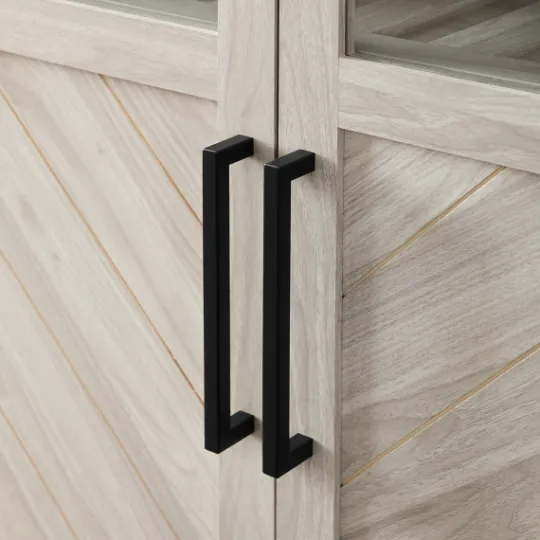 Kirkland's Home Birch Chevron Wooden Storage Cabinet- Cabinets & Sideboards