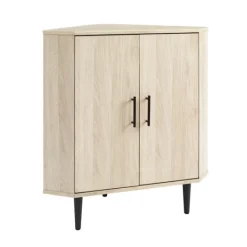 Kirkland's Home Birch Wood Finish Corner Cabinet- Cabinets & Sideboards