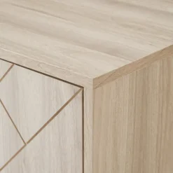 Kirkland's Home Birch Wood Herringbone 4-Door Tv Stand- Tv Stands & Media Consoles