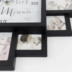 Kirkland's Home Black 12 Photo Frame Collage Clock- Clocks