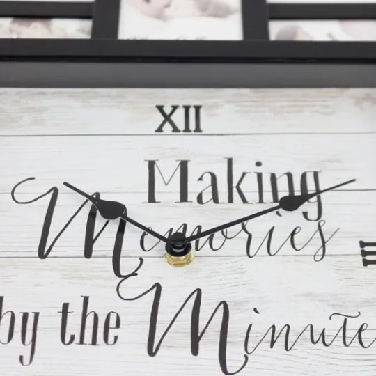 Kirkland's Home Black 12 Photo Frame Collage Clock- Clocks