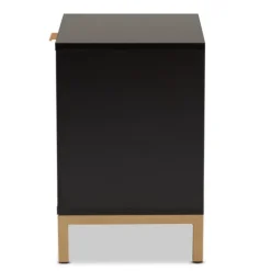 Kirkland's Home Black And Brown Single Drawer Nightstand- Nightstands