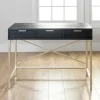 Kirkland's Home Black And Gold Blake Desk- Office Furniture