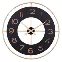 Kirkland's Home Black And Gold Open Frame Axis Clock- Clocks