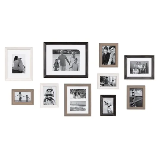 Kirkland's Home Black And Gray 10-Pc. Gallery Wall Frame Set- Gallery Wall Frames