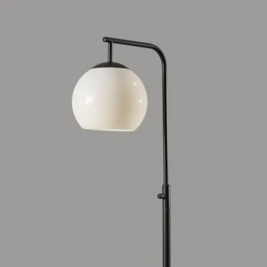 Kirkland's Home Black And Milky White Globe Shade Floor Lamp- Floor Lamps