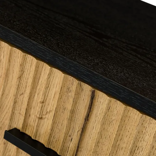 Kirkland's Home Black And Natural Wood 2-Drawer Nightstand- Nightstands