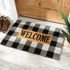 Kirkland's Home Black And White Buffalo Check Doormat- Doormats