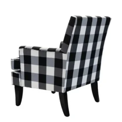 Kirkland's Home Black And White Buffalo Check Armchair- Accent Chairs