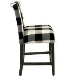 Kirkland's Home Black And White Buffalo Check Counter Stool- Bar Stools & Counter Height Stools
