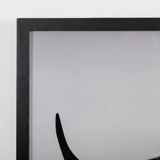 Kirkland's Home Black And White Bull Silhouette Framed Art Print- Framed Art