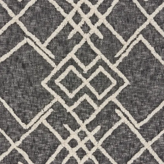 Kirkland's Home Black And White Cotton Geometric Tufted Throw- Blankets & Throws