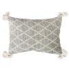 Kirkland's Home Black And White Diamond Woven Lumbar Pillow- Pillows