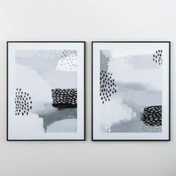 Kirkland's Home Black And White Dot Ii Framed Art Print- Framed Art
