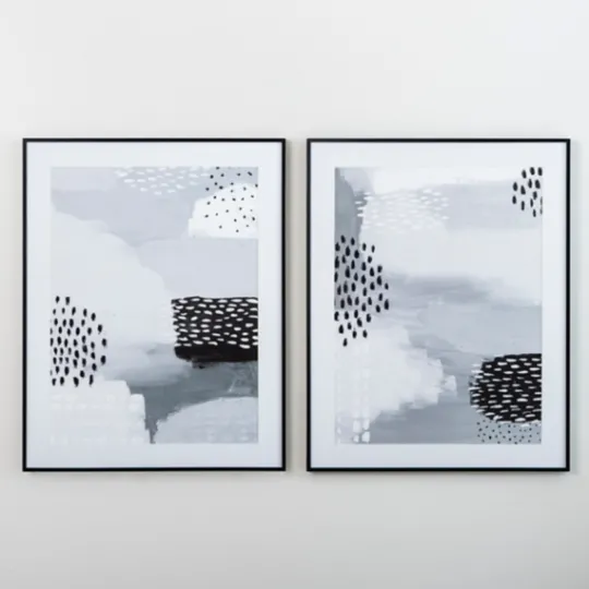 Kirkland's Home Black And White Dot Ii Framed Art Print- Framed Art
